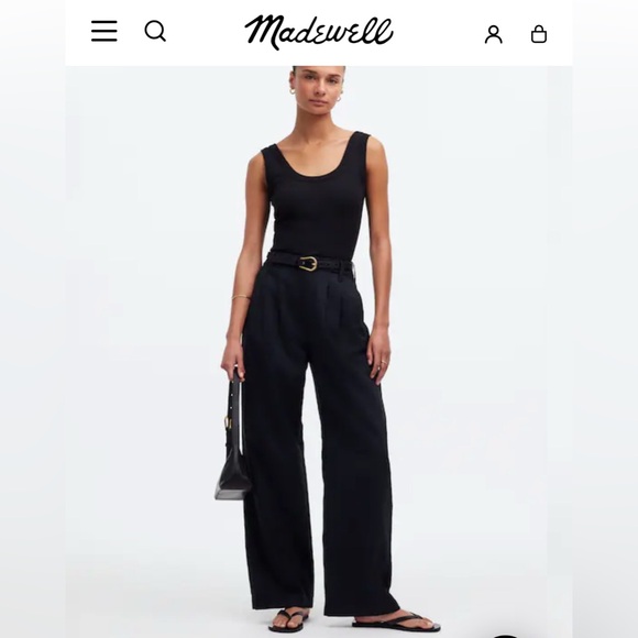 Madewell The Harlow Wide-Leg Pants - Picture 1 of 7